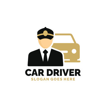 Car driver logo design vector illustration