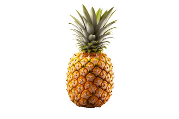 Pineapple Isolated on a Transparent PNG Background. Generative Ai