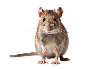 Rat Isolated on a Transparent PNG Background. Generative Ai