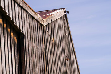 old wooden farm apple shed