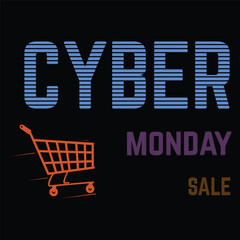 Promotional banner for a commercial sale on Cyber Monday items