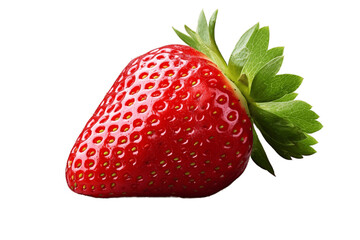Fresh Strawberry Isolated on a Transparent PNG Background. Generative Ai