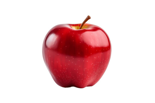 Realistic Apple Isolated on a Transparent PNG Background, Render. Generative Ai