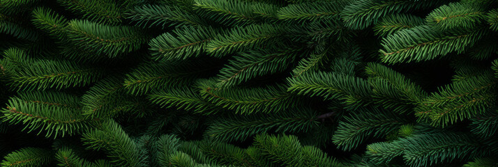 Fototapeta na wymiar Christmas tree fir branch festive seamless background pattern