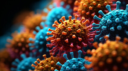 Structure of the Coronavirus VOC, photorealistic version - obrazy, fototapety, plakaty