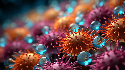 Fototapeta premium Structure of the Coronavirus VOC, photorealistic version