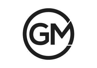 Initial monogram letter GM logo Design vector Template. GM Letter Logo Design. 
