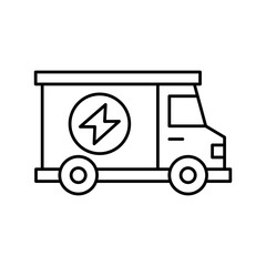 Solar van Vector Icon which can easily modify or edit

