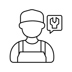 Technician Vector Icon which can easily modify or edit

