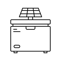 Solar fridge Vector Icon which can easily modify or edit

