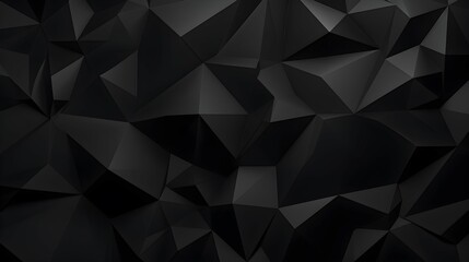 Black Abstract Geometric Background: Mesmerizing Polygons Craft a Modern Visual Delight,...