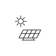solar energy icon designed in a line style