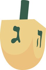 Hanukkah. Dreidal Jewish game. 