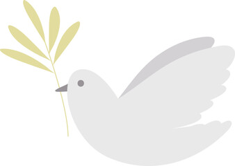 White dove with olive branch