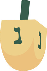 Hanukkah. Dreidal Jewish game. 