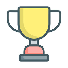 Winner success icon symbol vector image. Illustration of reward champion win championship bedge design image 