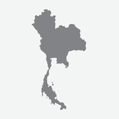 Thailand silhouette map