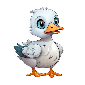 Cute Duck Clipart Illustration