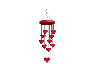 red heart hanging on a rope