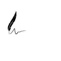 Fototapeta premium quill pen with black ink