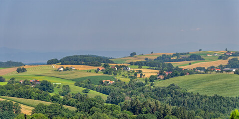 Fototapeta na wymiar Landscape Bucklige Welt near Annaberg, Lower Austria, Austria