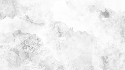 Grunge grey shades watercolor background. Modern style background and cement wall texture. white color concrete wall for background. Luxurious watercolor textures on white paper background.	