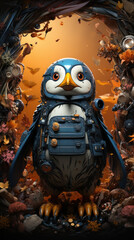 Obraz premium penguin to the war