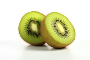 Fototapeta premium Kiwi fruit isolated on white background. Healthy food concept. Generative AI