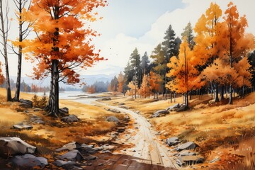 Fototapeta premium autumn in the forest