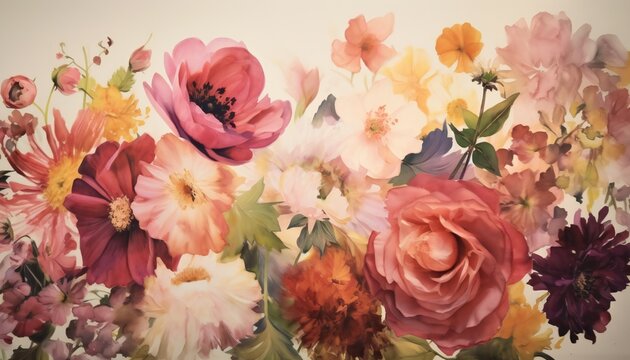 Watercolour Painted Flowers