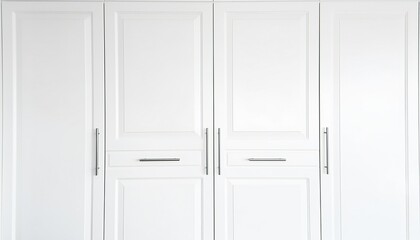 Fototapeta premium White luxury cupboard doors modern design