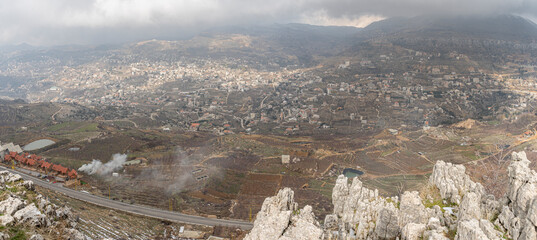 Rock formations in Faqra, Lebanon
