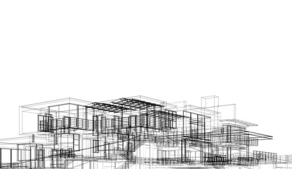 sketch of building