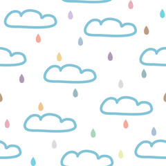 seamless pattern with clouds