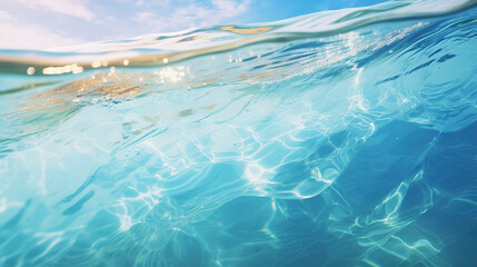 Abstract art Tropical beach water background. showcasing crisp details and a shallow depth oujikhnf field photography