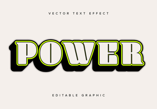 Bold Text Effect with Pop of Neon Green