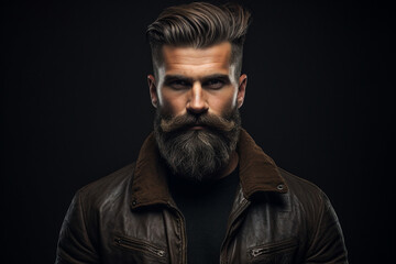 Generative ai collage photo of model man pop star with perfect hairstyle using new modern gel