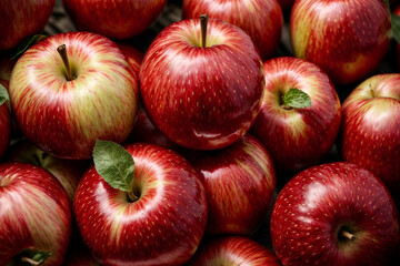 fresh red apples background