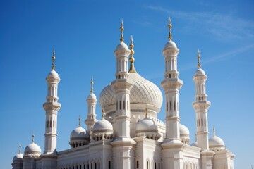 Fototapeta na wymiar Mosque against the blue sky.