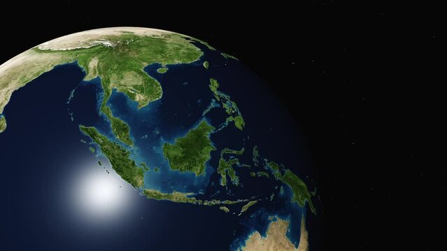 View of Indonesia from space