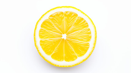 Sliced lemon on white background.
Modified Ai generative image.