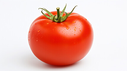 Tomato on white background.
Modified Ai generative image.