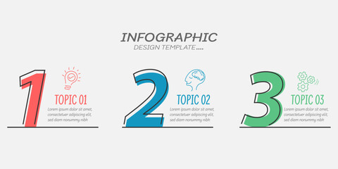 Timeline Creator infographic template. 3 Step timeline journey, calendar Flat simple infographics design template. presentation graph. Business concept with 3 options, vector illustration.