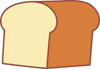 Fototapeta premium シンプルな食パンのイラスト 