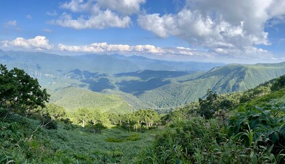 Fototapeta na wymiar 黒岳登山道からの景色
