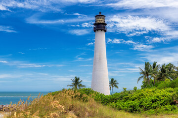 Cape Florida Lighthouse, Key Biscayne, Miami, Florida, USA	