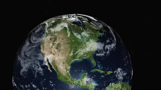 A view of North America from space, Gulf of Mexico, Caribbean Sea