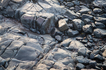 Gray lake rocks texture, Marquette, Michigan, Lake Superior