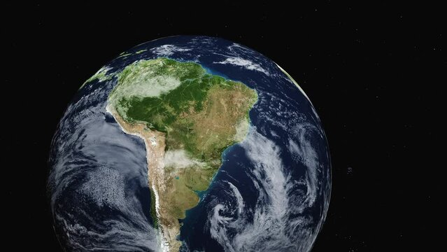 View of South America from space, View of the Amazon River from space
