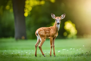 Fotobehang roe deer in the forest generated ai © Abubakar